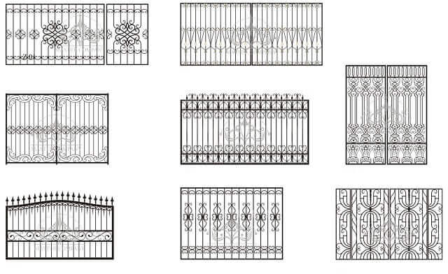 кованные заборы эскизы